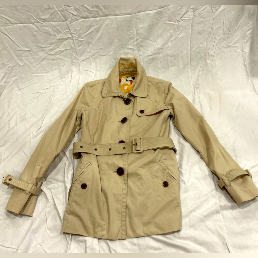 J. Crew beige raincoat